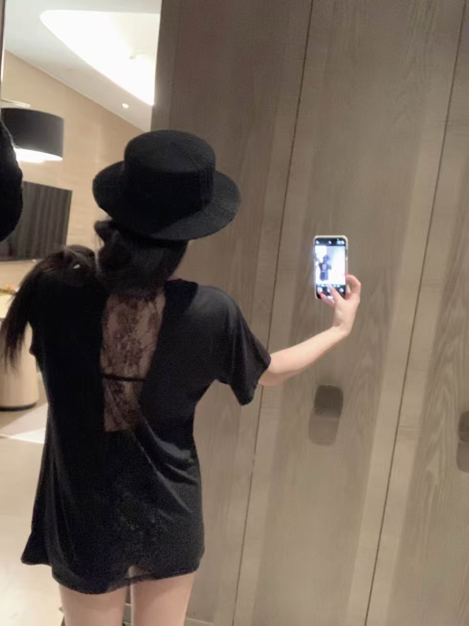 CHANE1 レースラインストーン日焼け止めTシャツ【50％割引+送料無料】