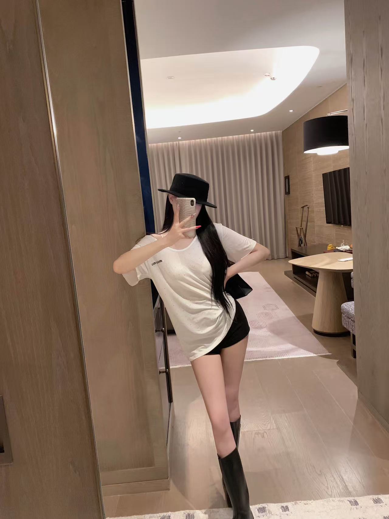 CHANE1 レースラインストーン日焼け止めTシャツ【50％割引+送料無料】