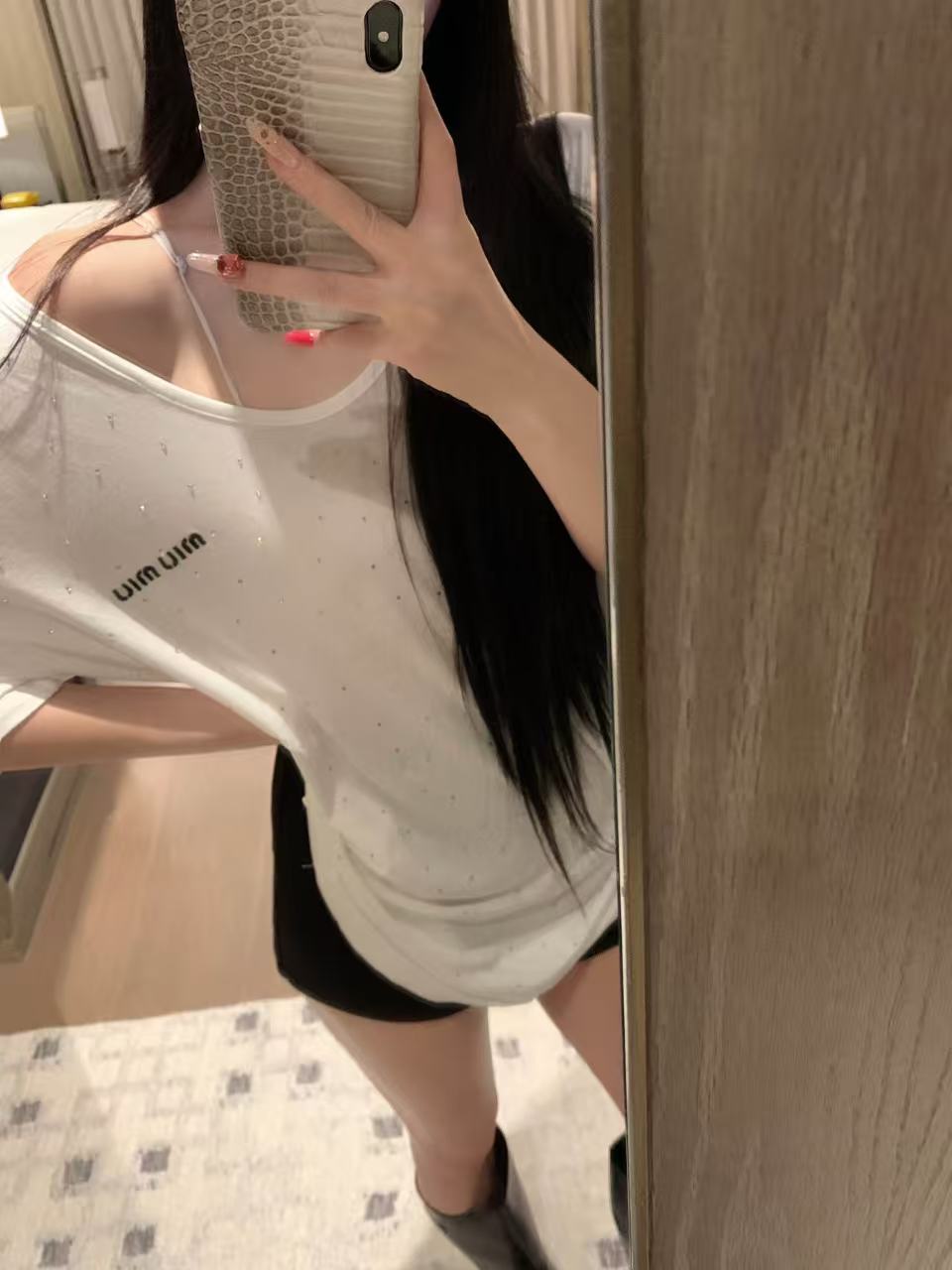 CHANE1 レースラインストーン日焼け止めTシャツ【50％割引+送料無料】