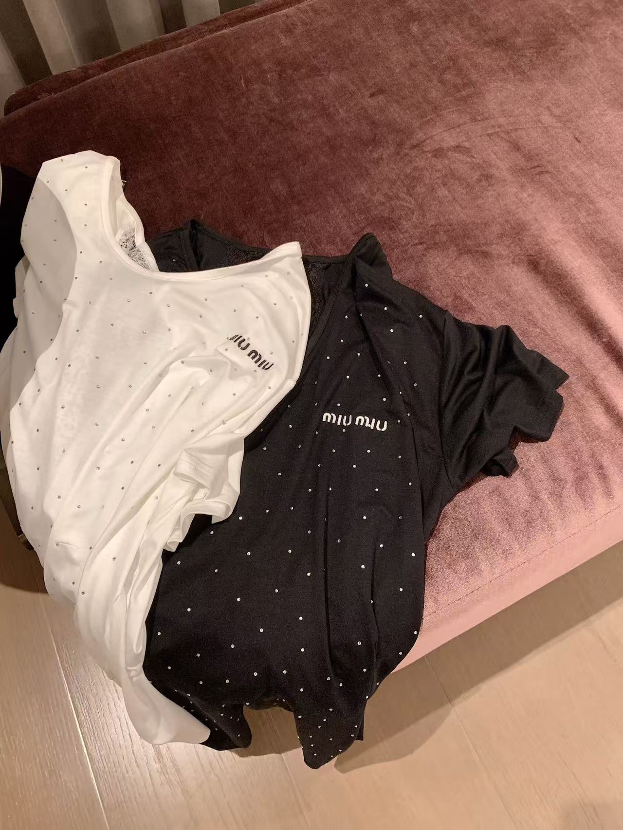 CHANE1 レースラインストーン日焼け止めTシャツ【50％割引+送料無料】