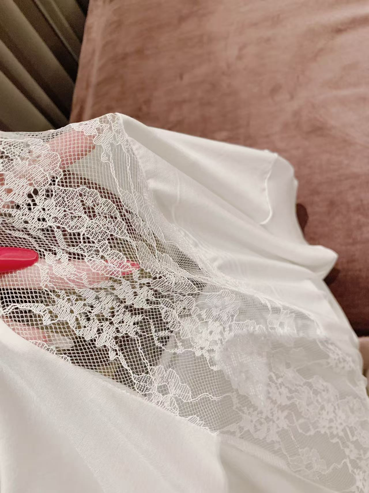 CHANE1 レースラインストーン日焼け止めTシャツ【50％割引+送料無料】