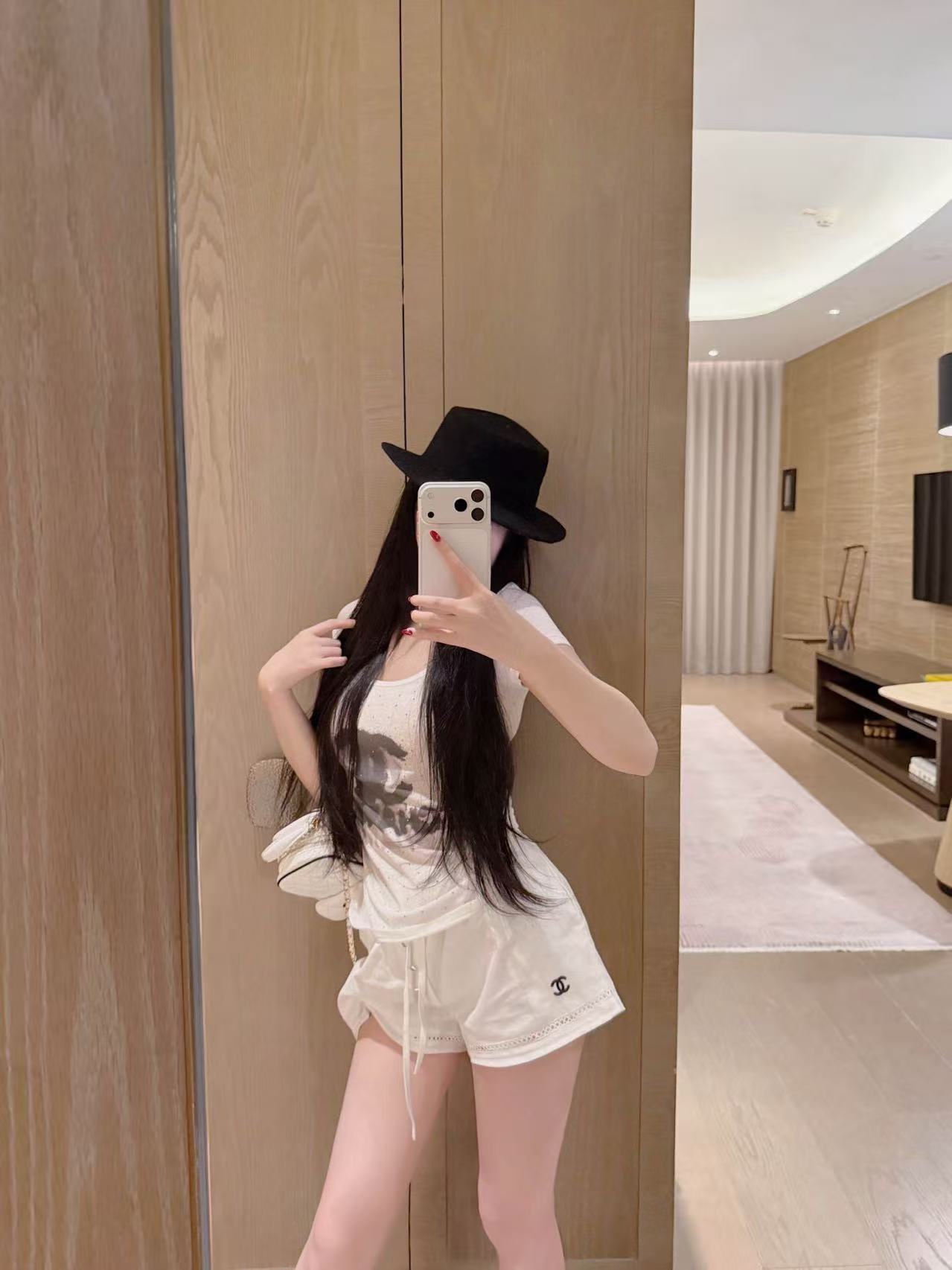 CHANE1 ダブルC 中空レースショーツ【50％割引+送料無料】