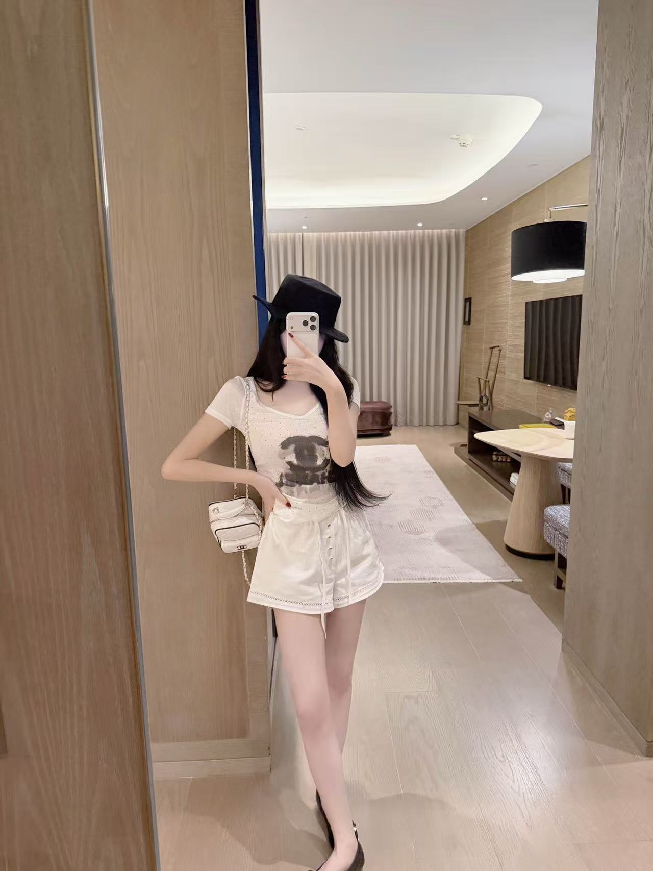 CHANE1 ダブルC 中空レースショーツ【50％割引+送料無料】