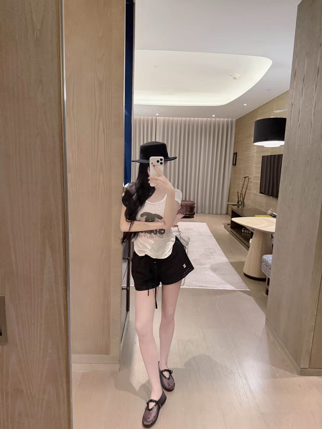 CHANE1 ダブルC 中空レースショーツ【50％割引+送料無料】