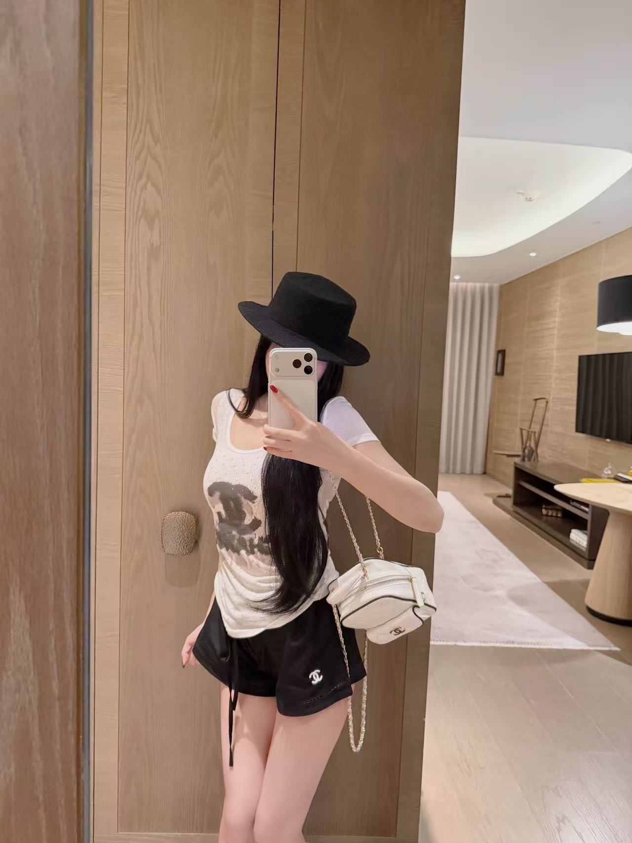 CHANE1 ダブルC 中空レースショーツ【50％割引+送料無料】