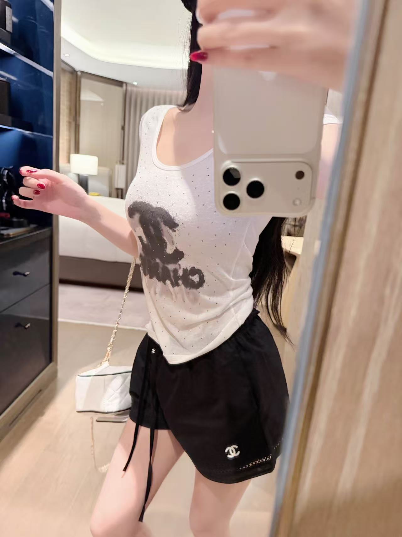 CHANE1 ダブルC 中空レースショーツ【50％割引+送料無料】