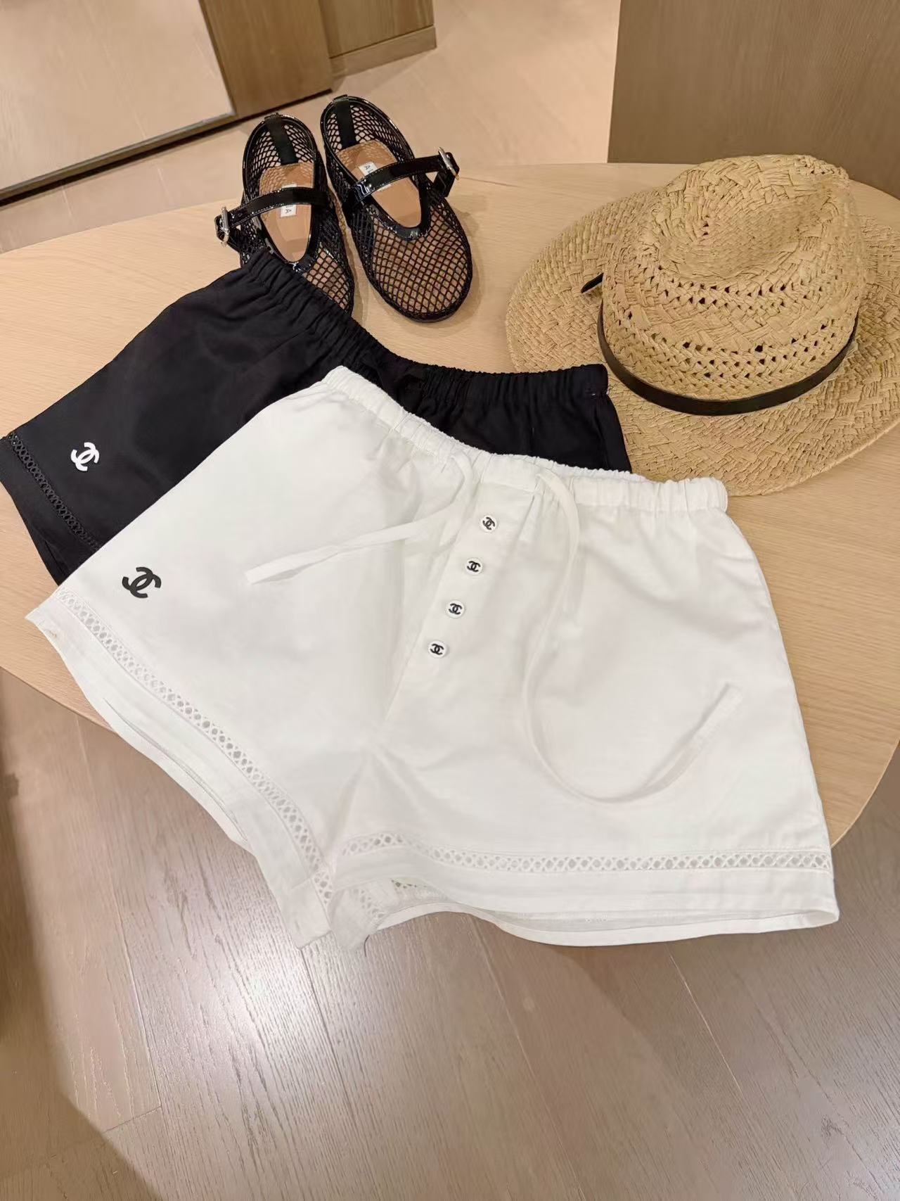 CHANE1 ダブルC 中空レースショーツ【50％割引+送料無料】