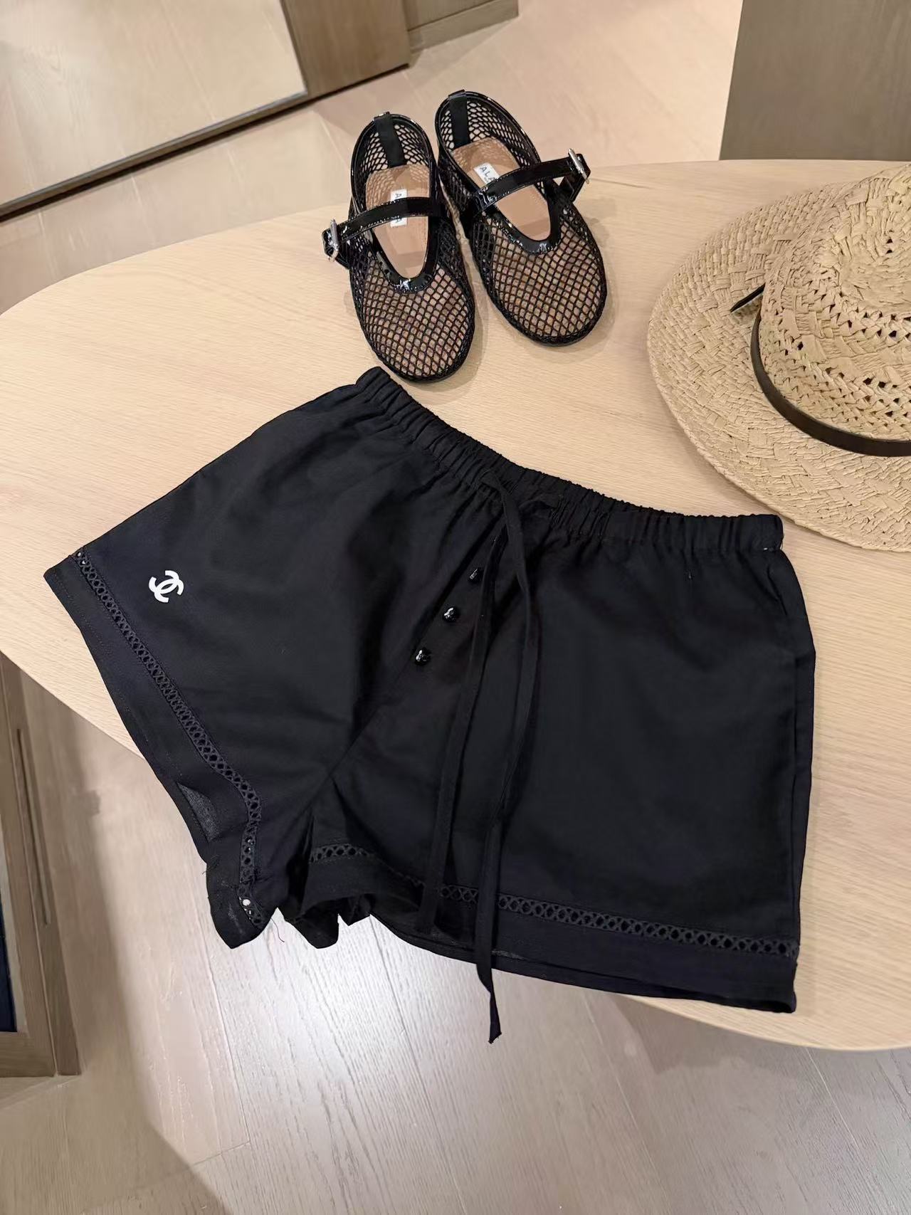 CHANE1 ダブルC 中空レースショーツ【50％割引+送料無料】