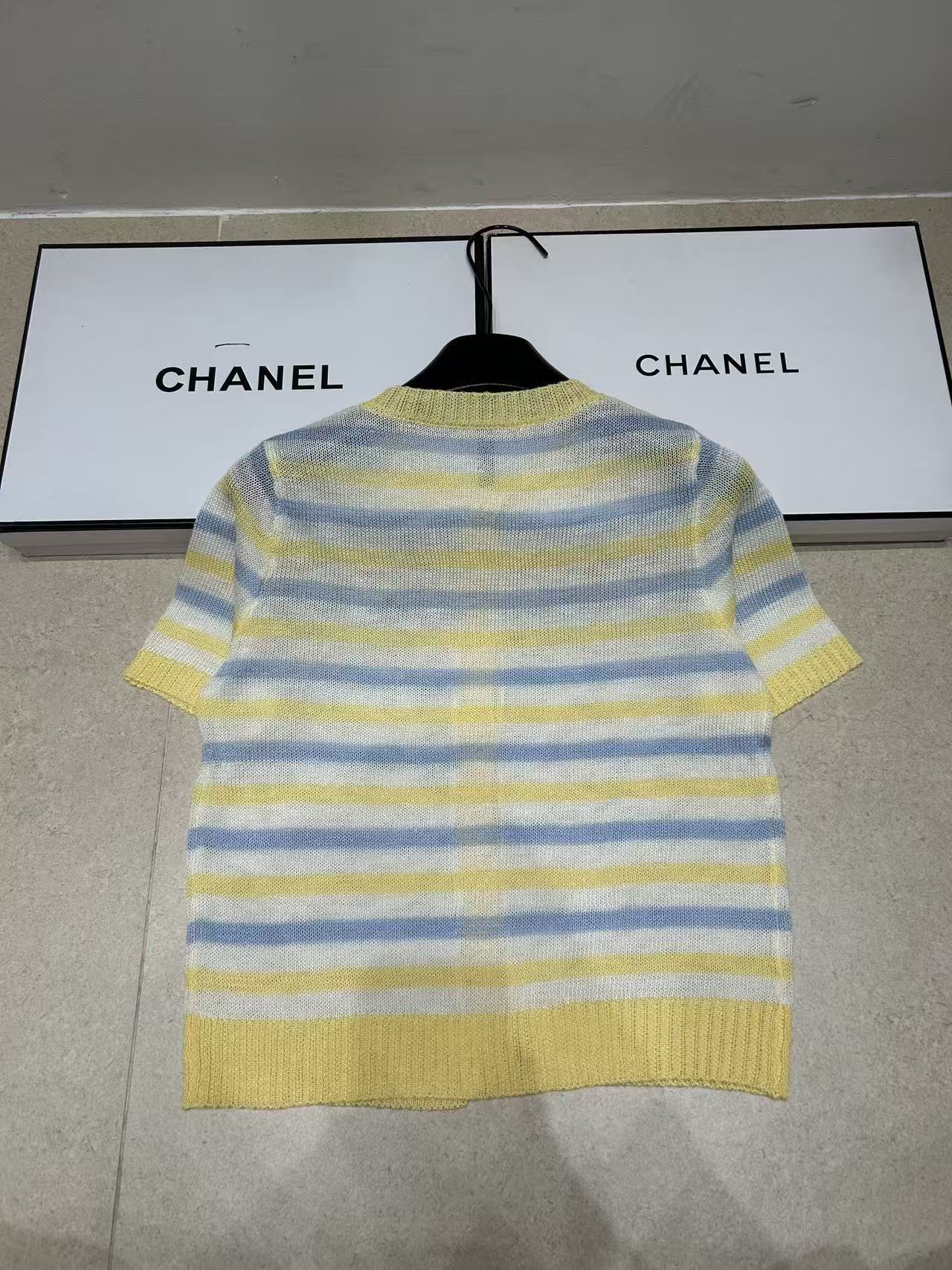 CHANE1 ダブルCカラーブロックウールカーディガン【50％割引+送料無料】