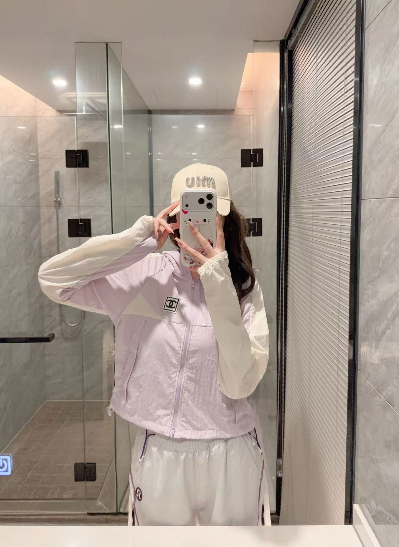 CHANE1 ダブルCカラーブロック日焼け防止ジャケット【50％割引+送料無料】