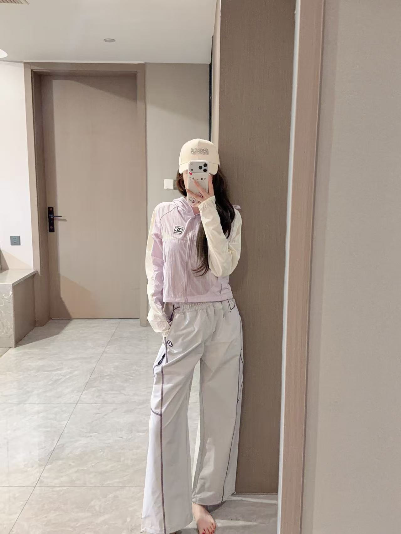 CHANE1 ダブルCカラーブロック日焼け防止ジャケット【50％割引+送料無料】