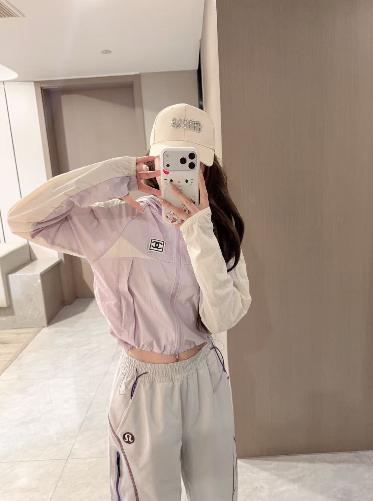 CHANE1 ダブルCカラーブロック日焼け防止ジャケット【50％割引+送料無料】