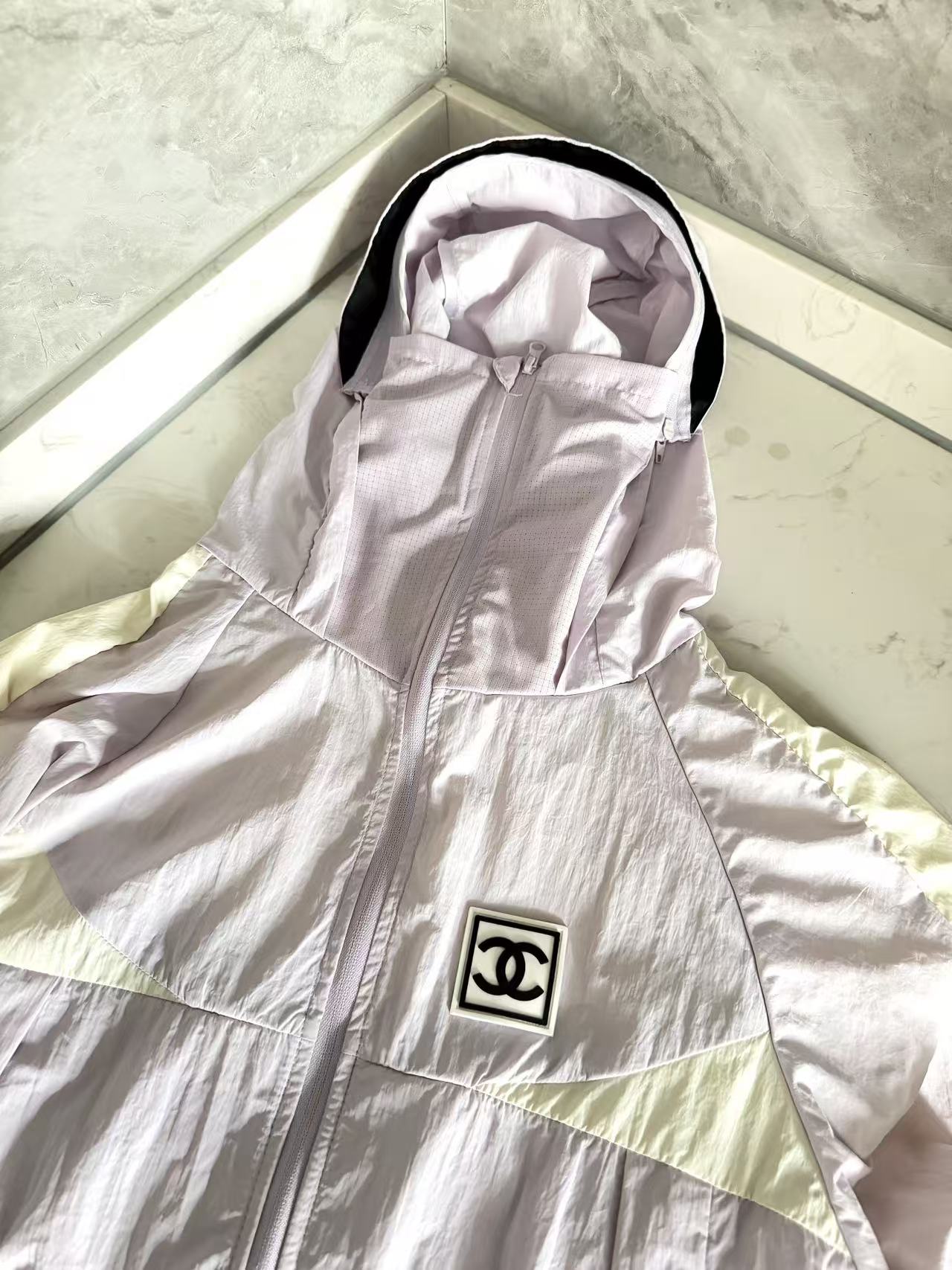 CHANE1 ダブルCカラーブロック日焼け防止ジャケット【50％割引+送料無料】