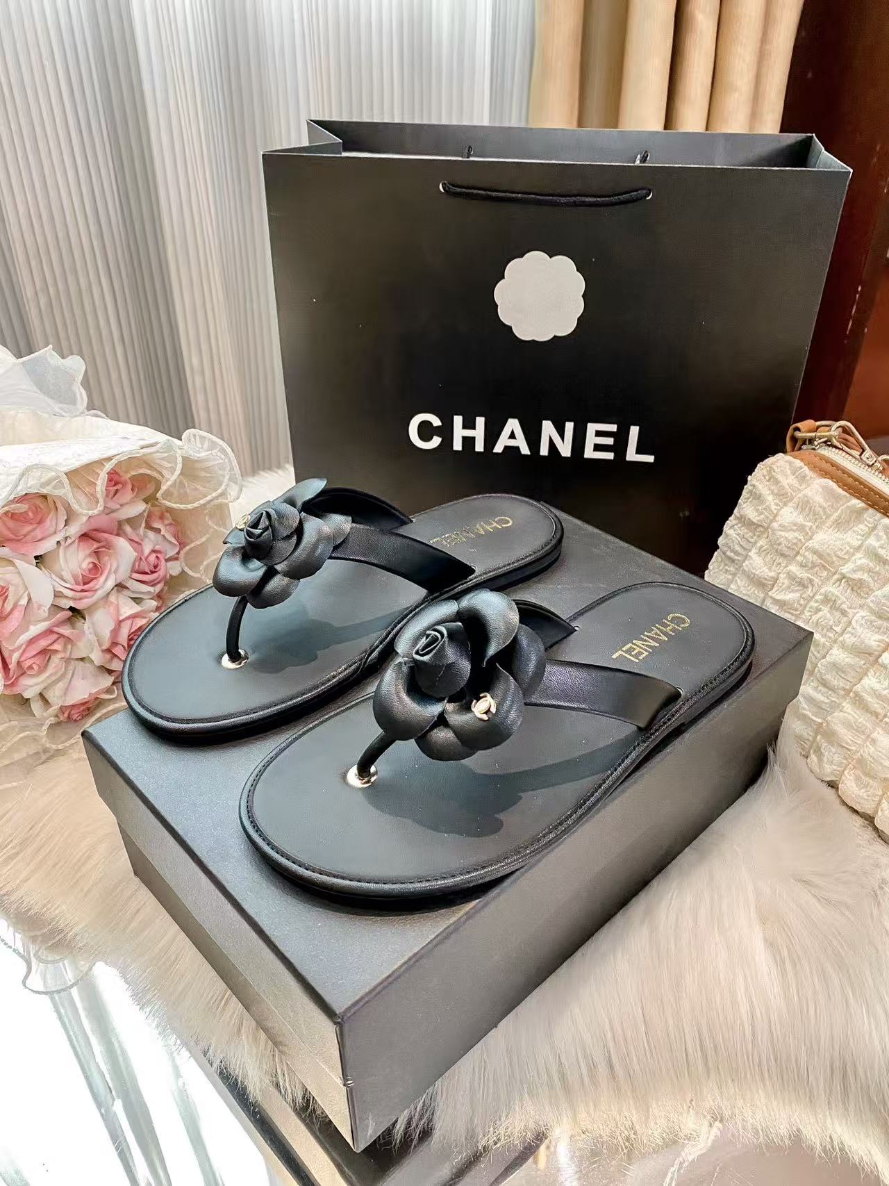 CHANE1 カメリアスリッパ【50％割引+送料無料】