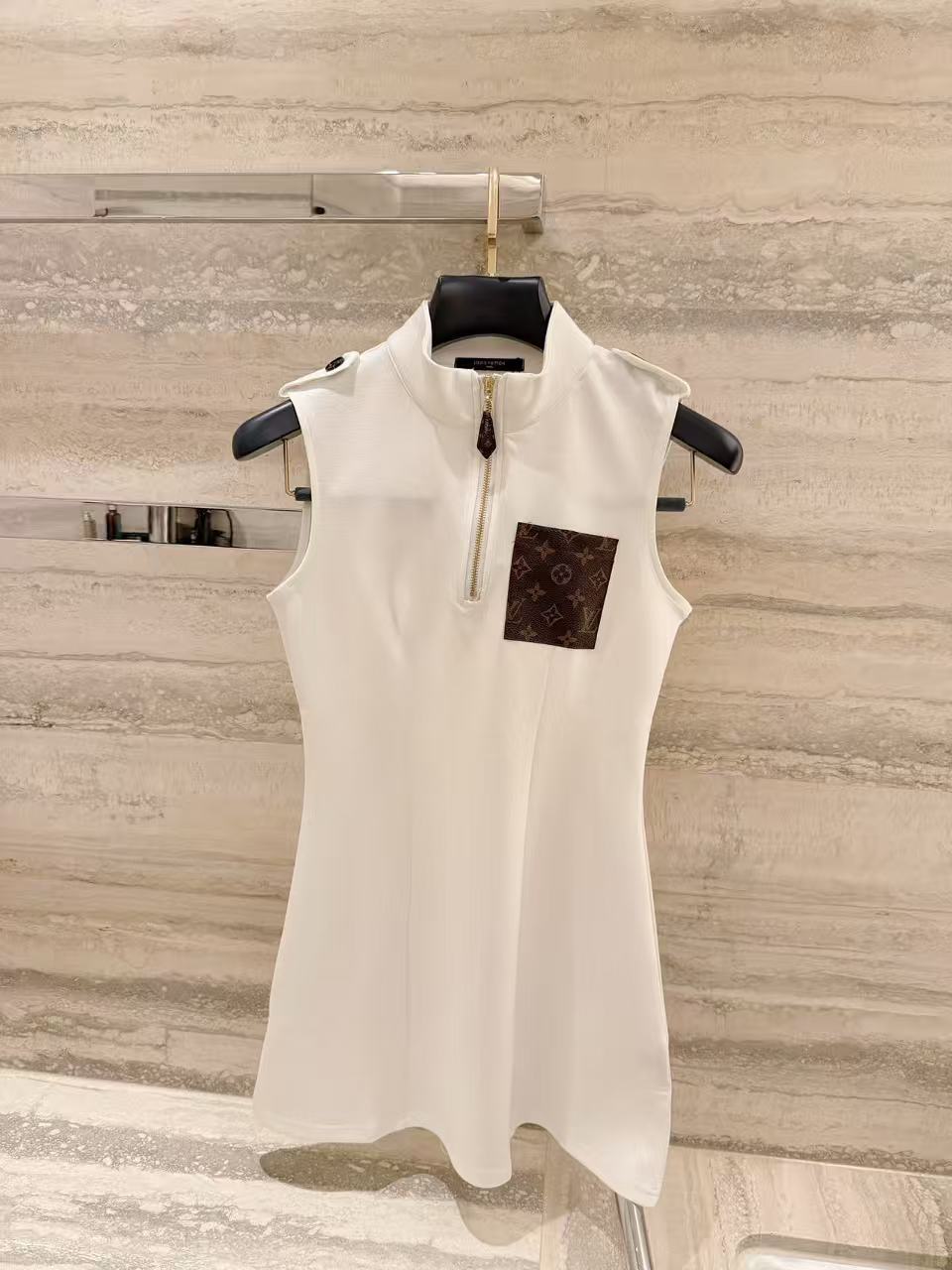 L0WEW ジッパーベストドレス【50％割引+送料無料】