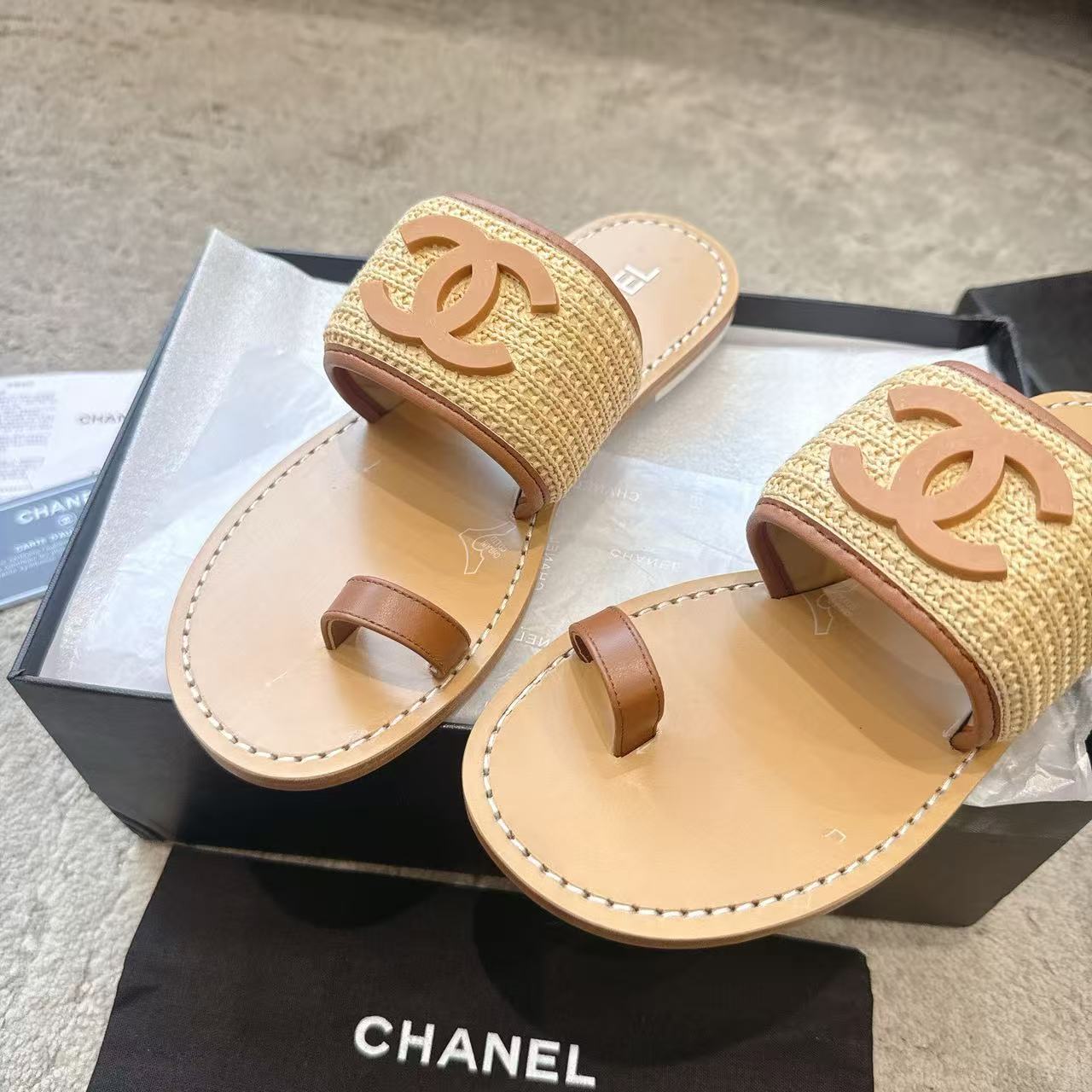CHANE1 高品質ダブルCスリッパ【50％割引+送料無料】