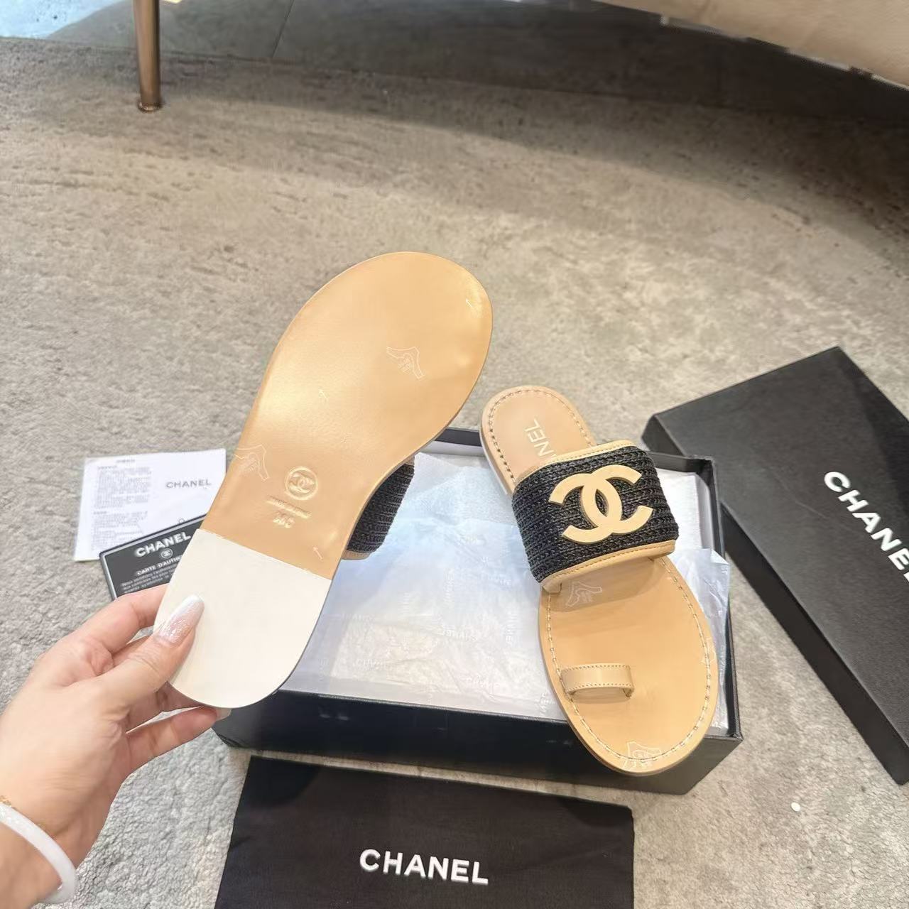CHANE1 高品質ダブルCスリッパ【50％割引+送料無料】