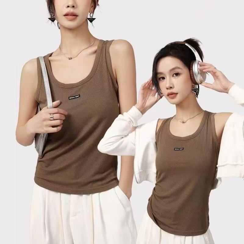 M1UM1UシンプルなレターベストTシャツ【50％割引+送料無料】
