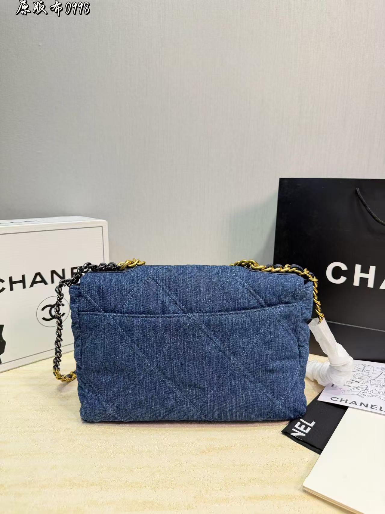 CHANE1デニムチェーンバッグ【50％割引+送料無料】