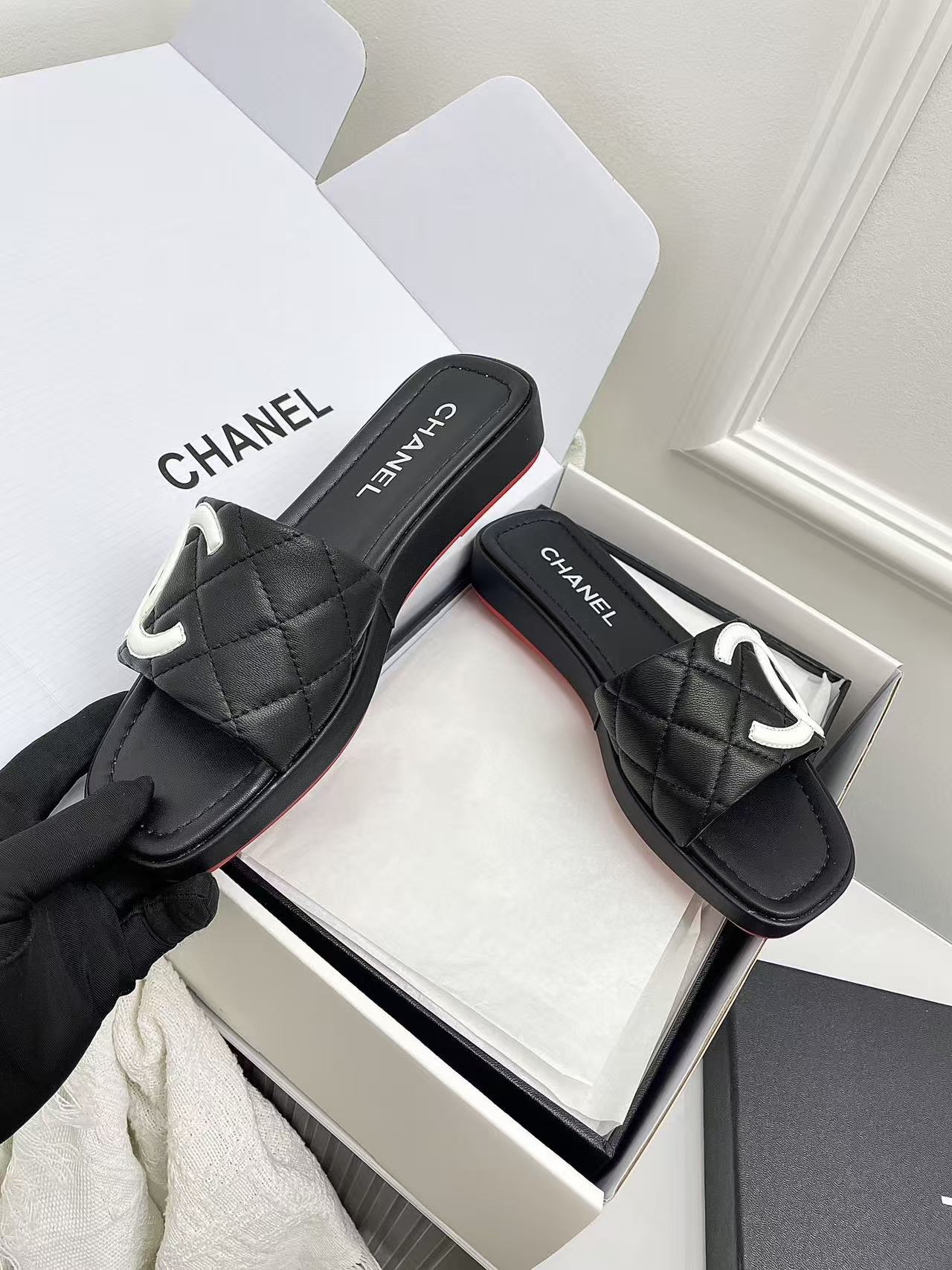CHANE1 高品質ダブルCスリッパ【50％割引+送料無料】
