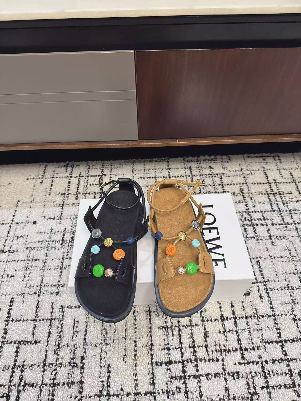 L0WEW 高品質フラットサンダル【50％割引+送料無料】