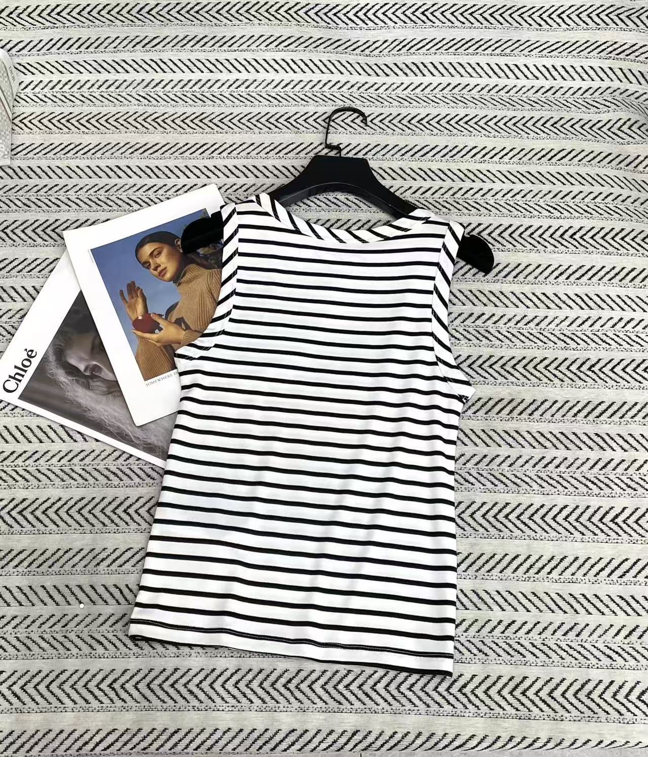 CEL1NE 凱旋門 ストライプベスト Tシャツ【50％割引+送料無料】