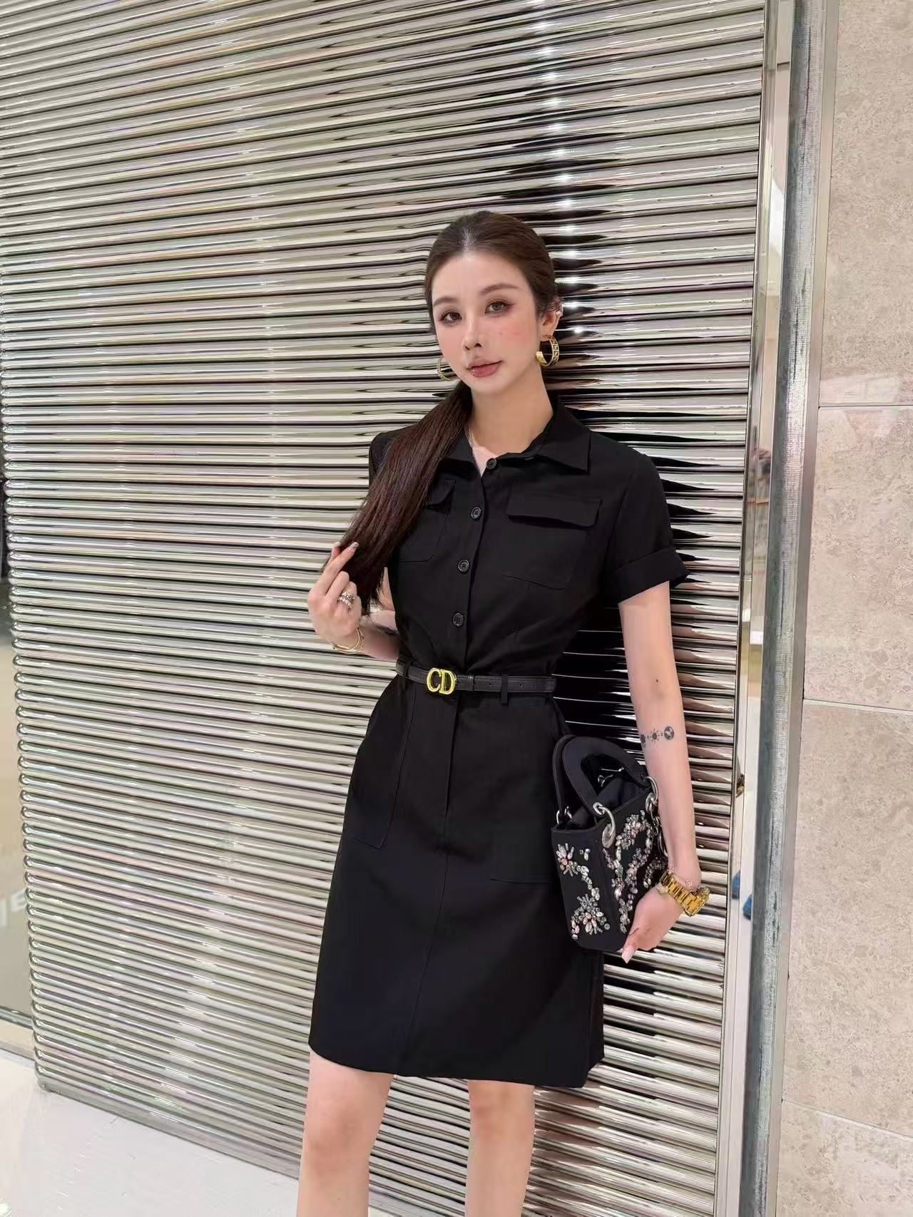 DIOR 上質CDベルト付きドレス【50％割引+送料無料】