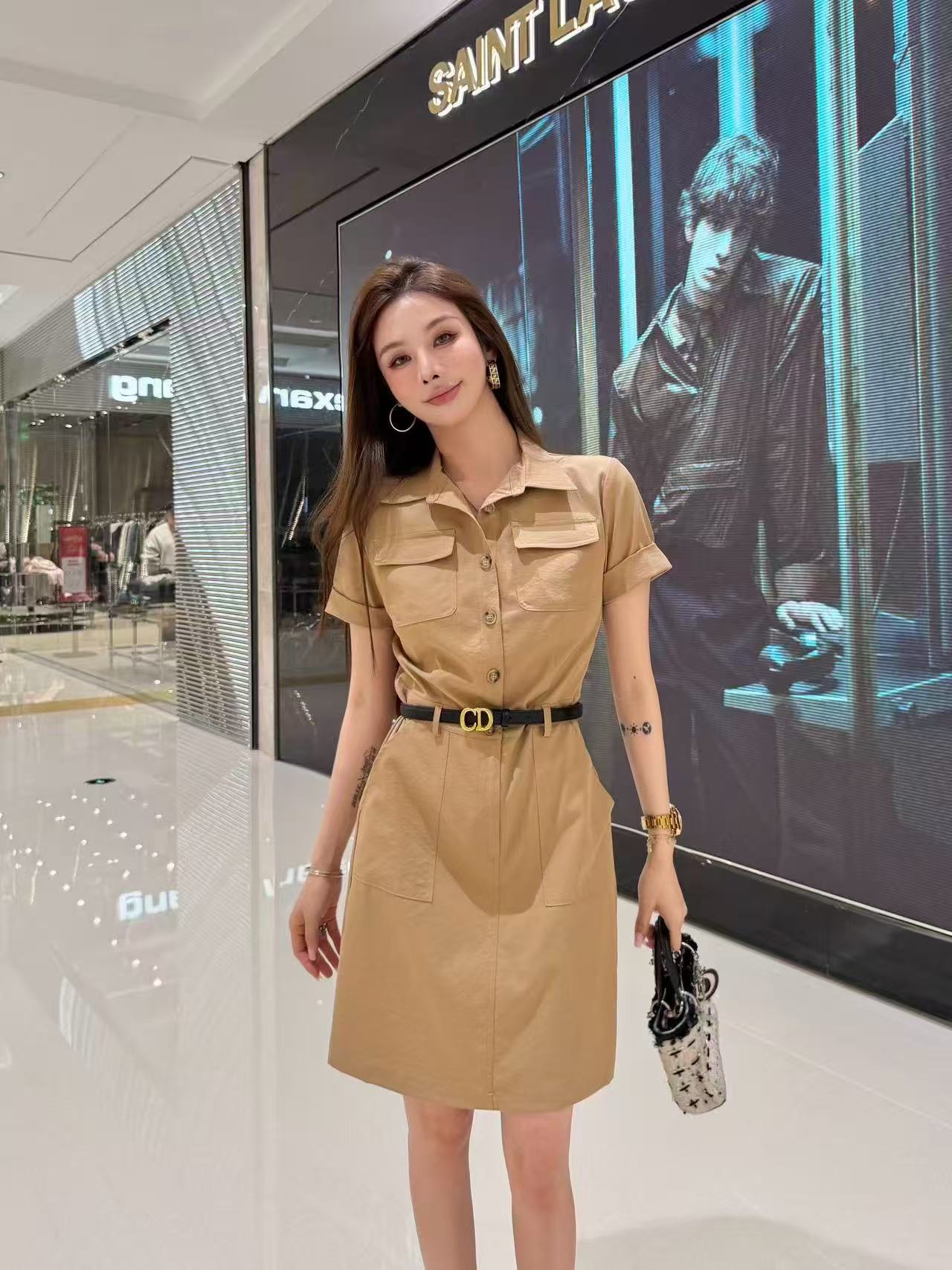 DIOR 上質CDベルト付きドレス【50％割引+送料無料】