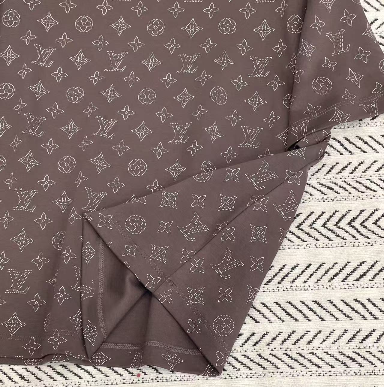 LV ブラウン プリントTシャツ【50％割引+送料無料】