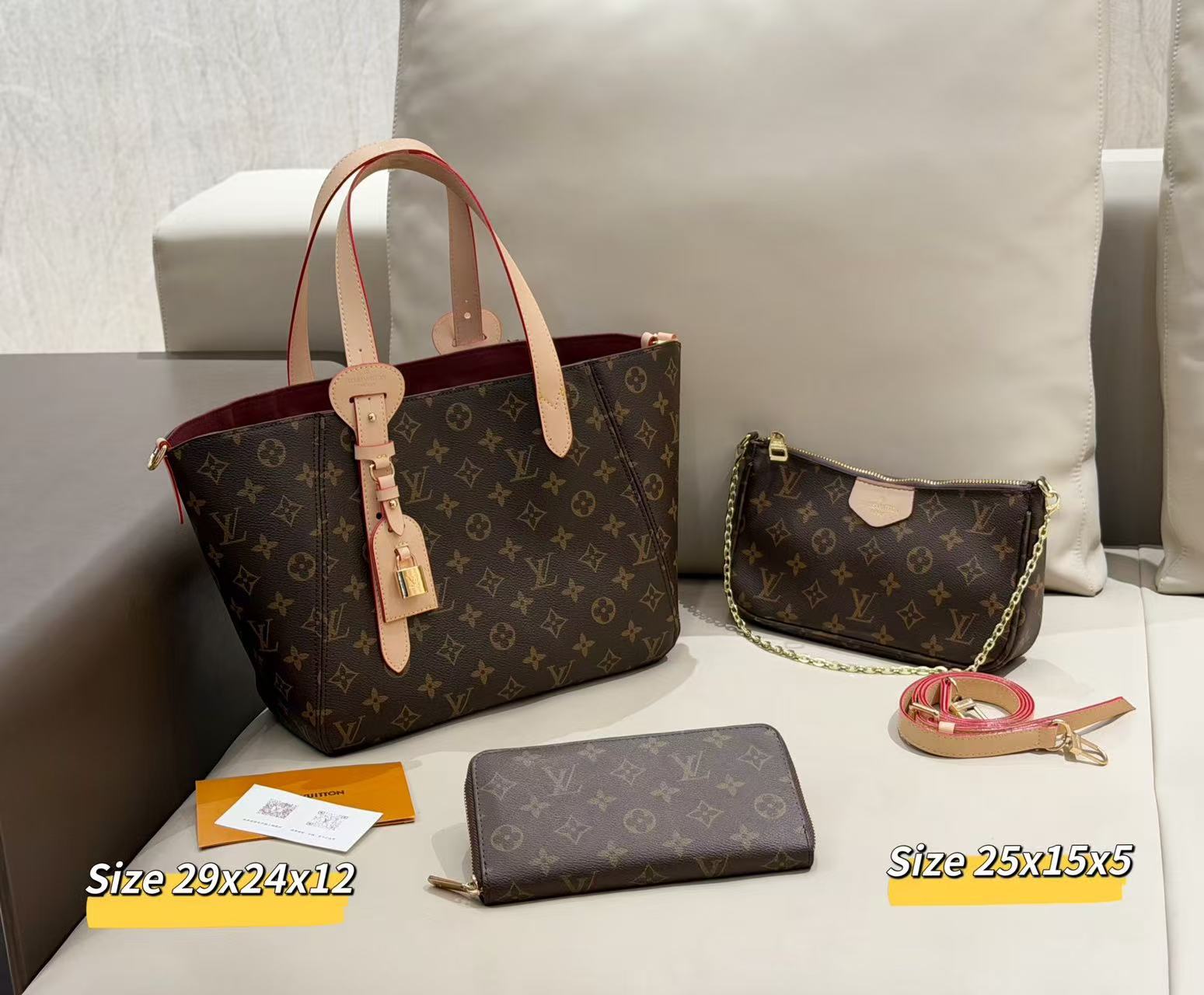 【LV 】コンビネーション3点セット【50％割引+送料無料】X1006