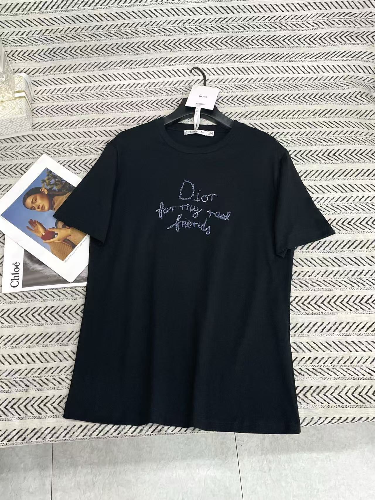DIOR ビーズレターTシャツ【50％割引+送料無料】
