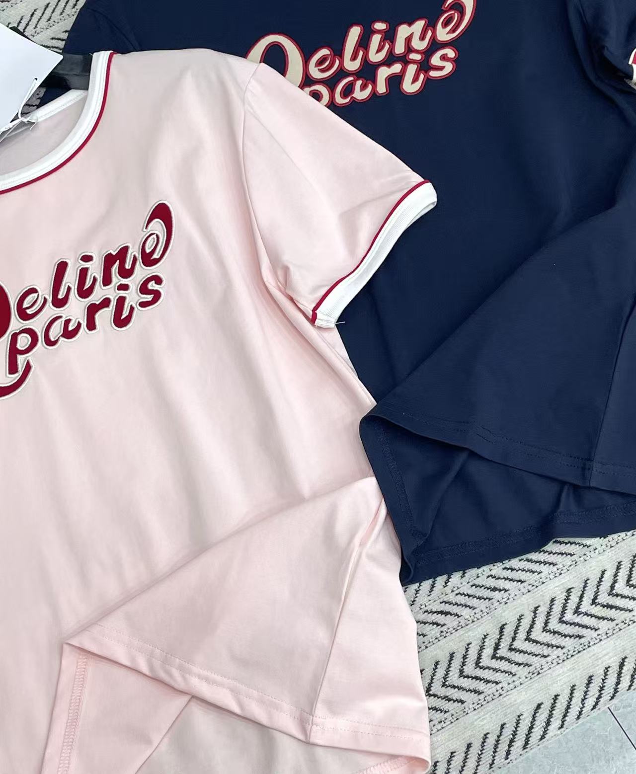 CEL1NE カラーブロックレターTシャツ【50％割引+送料無料】
