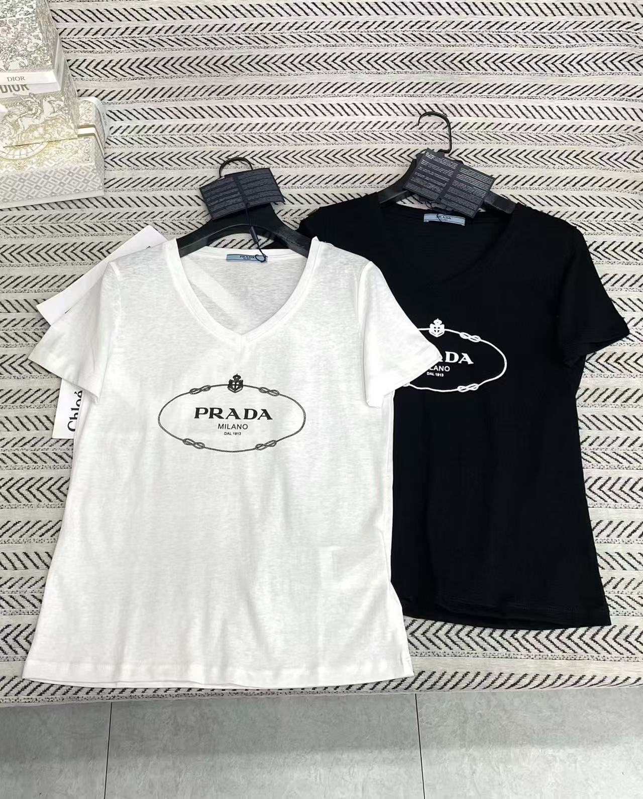 PR4DA シンプルVネックレターTシャツ【50％割引+送料無料】