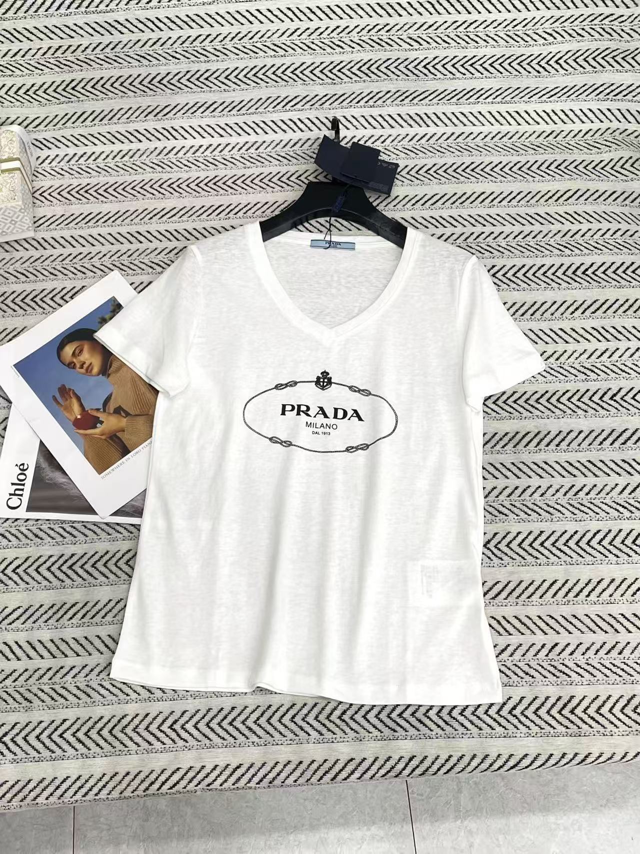 PR4DA シンプルVネックレターTシャツ【50％割引+送料無料】