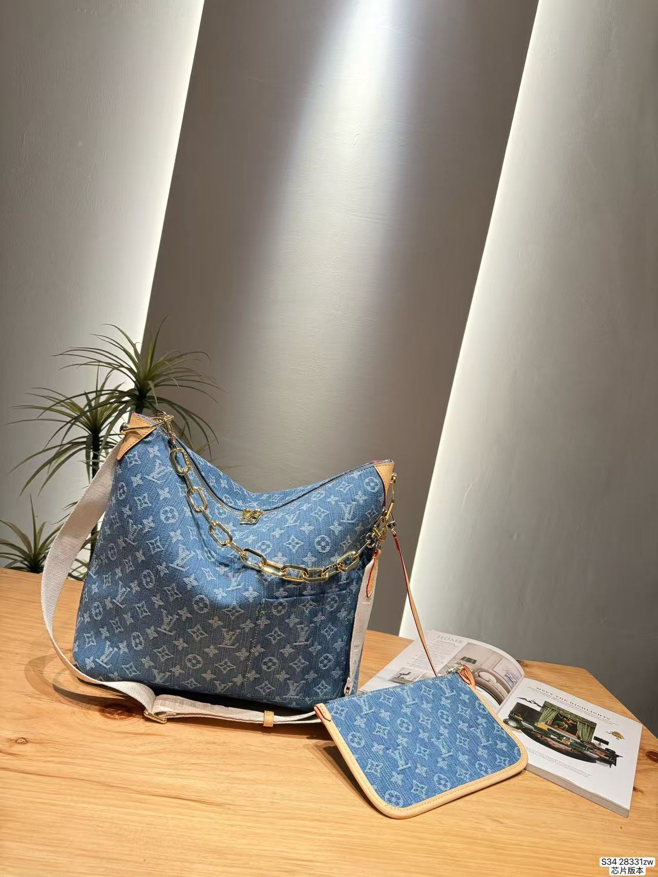 LV デニム チェーンショルダーバッグ【50％割引+送料無料】