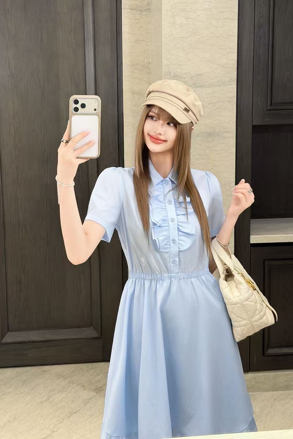 DIOR 上質なラッフルドレス【50％割引+送料無料】