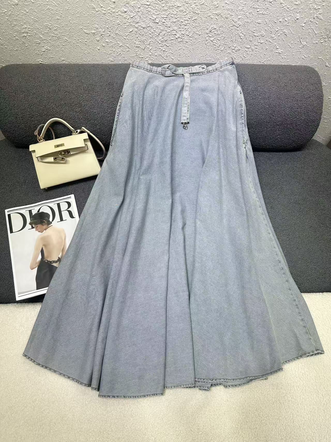 DI0R高品質でシンプルなデニムスカート【50％割引+送料無料】