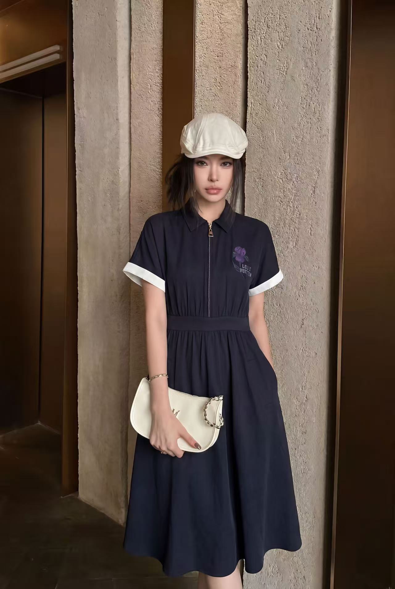 LV高品質プリントドレス【50％割引+送料無料】