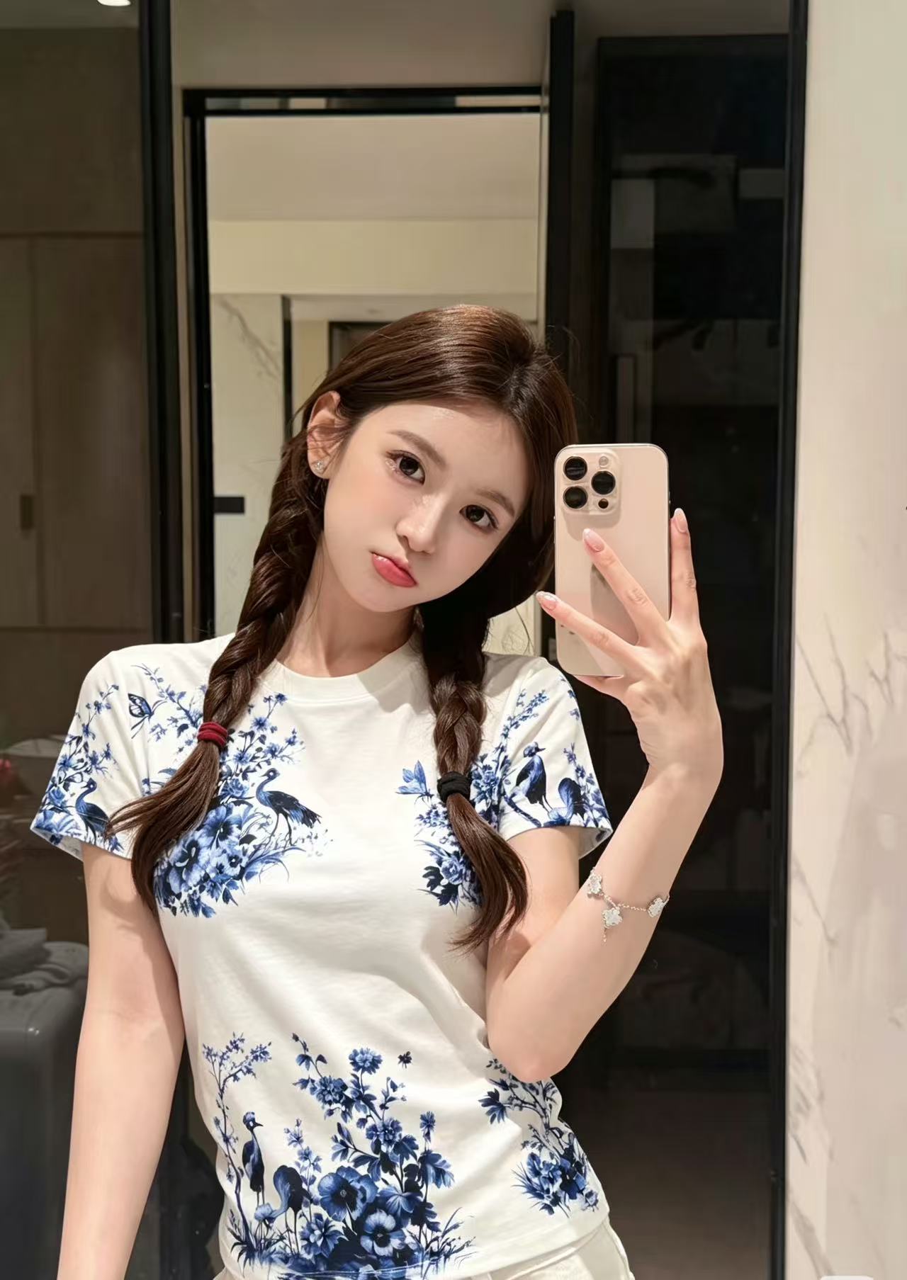 DI0Rフラミンゴ柄Tシャツ【50％割引+送料無料】