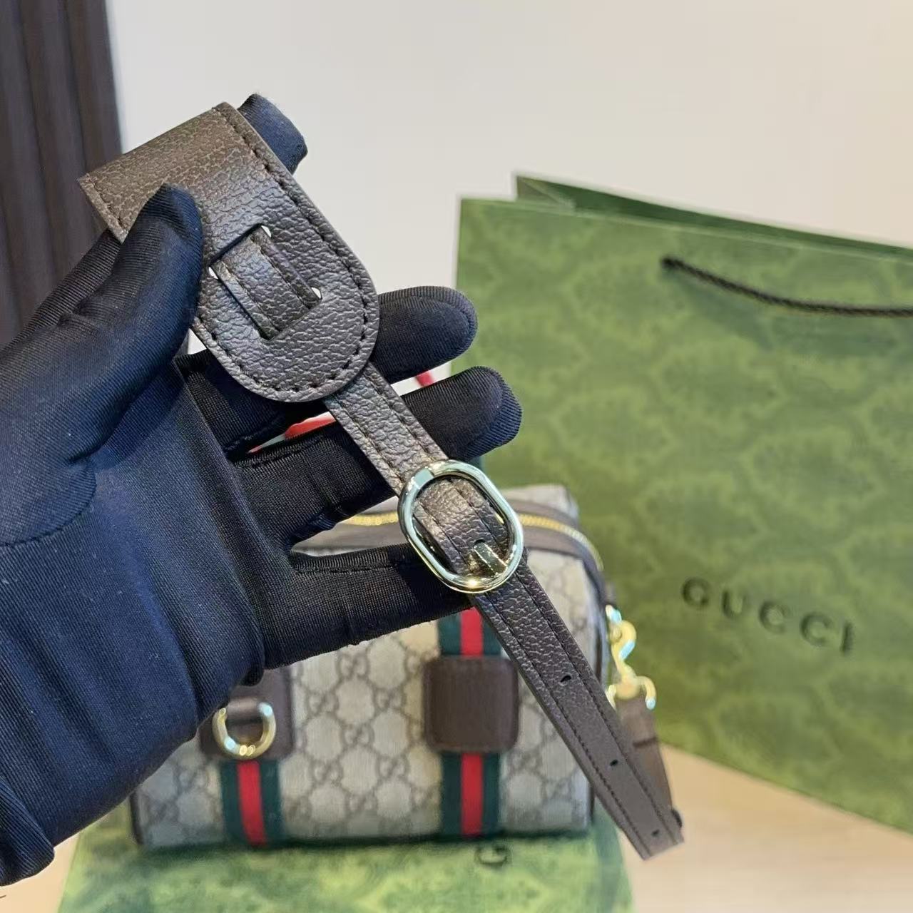 GUCC1 ジャカードハンドバッグ【50％割引+送料無料】