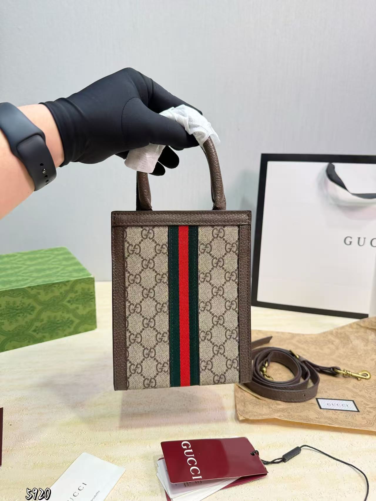 GUCCI ジャカードトートバッグ【50％割引+送料無料】