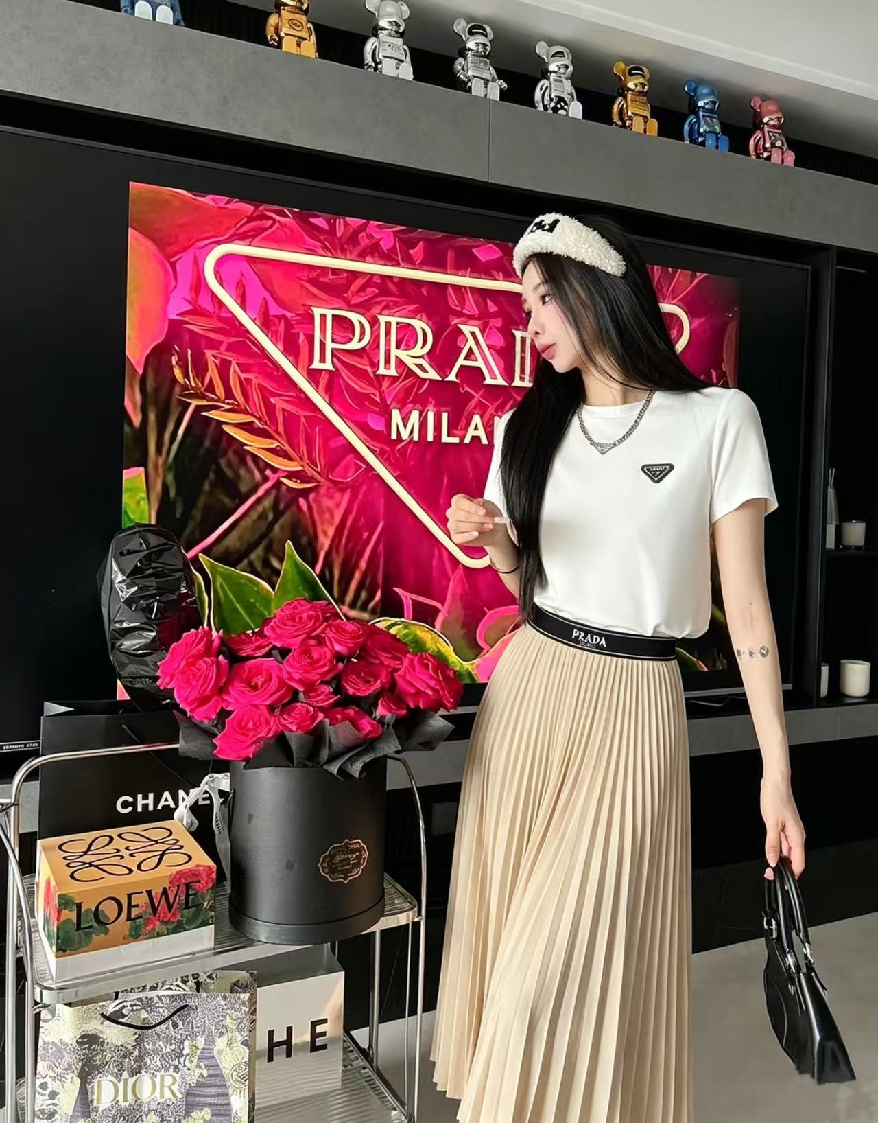 PR4DA 高品質Tシャツ＆スカート 2点セット【50％割引+送料無料】