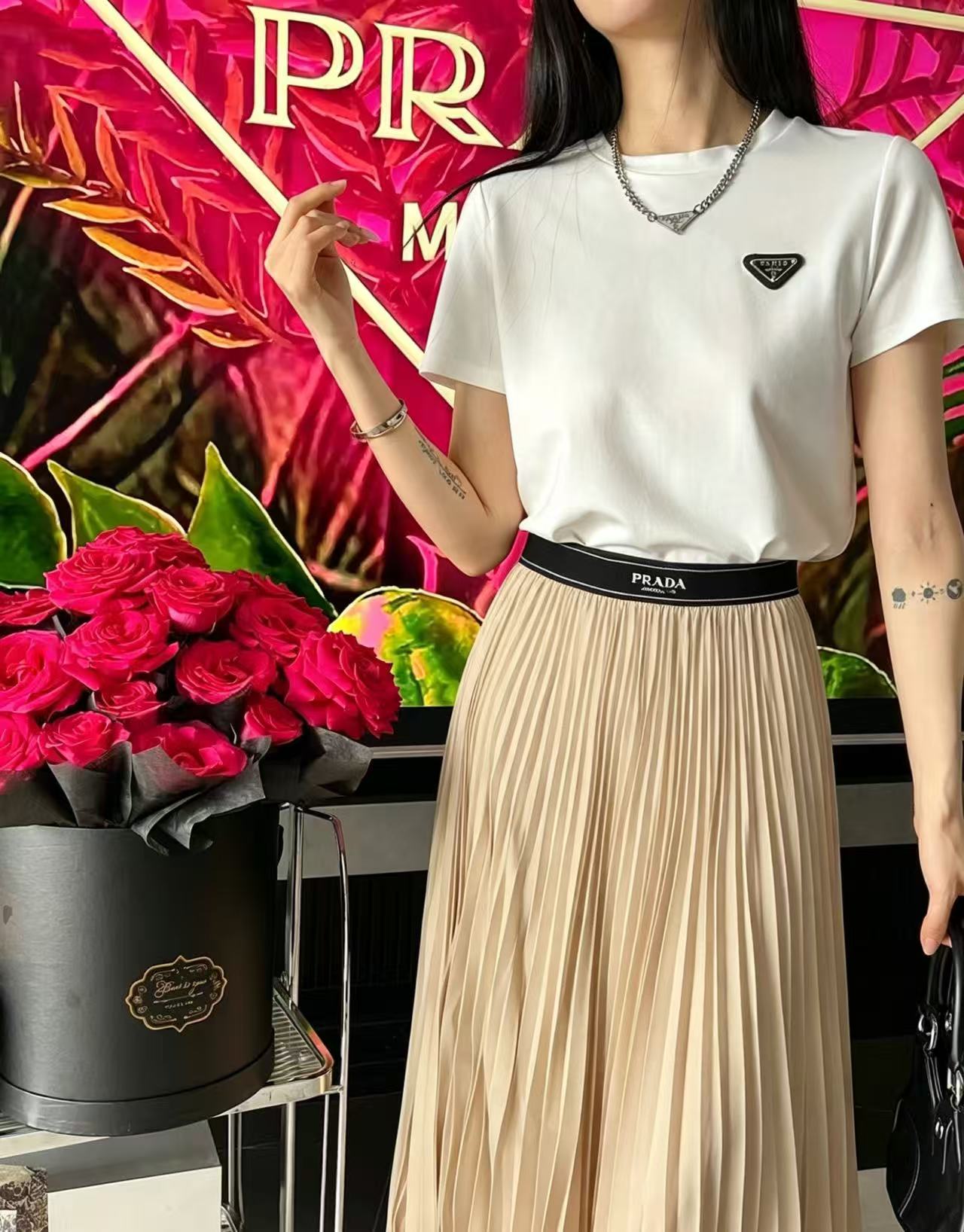 PR4DA 高品質Tシャツ＆スカート 2点セット【50％割引+送料無料】