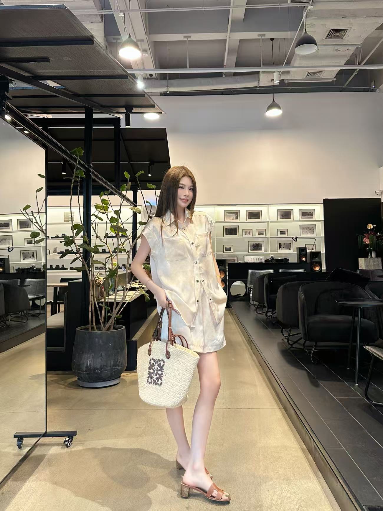 LV高品質プリントのベストとショーツのツーピースセット【50％割引+送料無料】