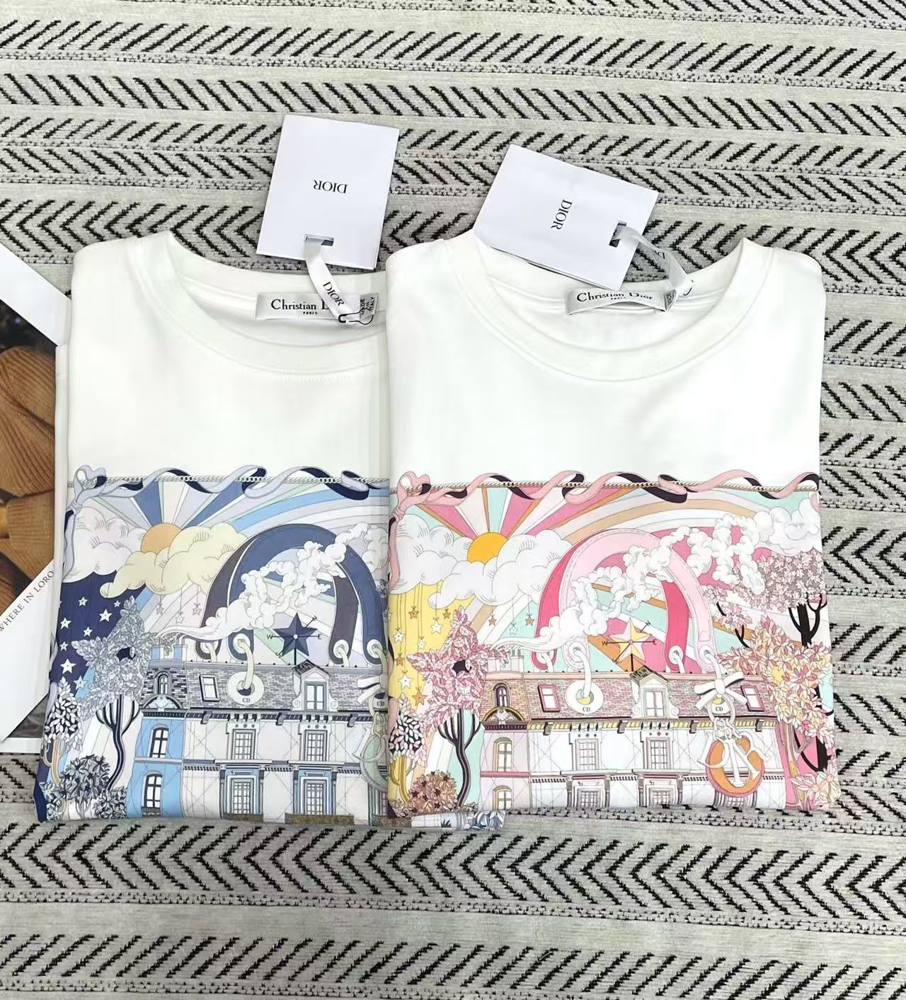 DIOR キャッスルプリント レタリングTシャツ【50％割引+送料無料】