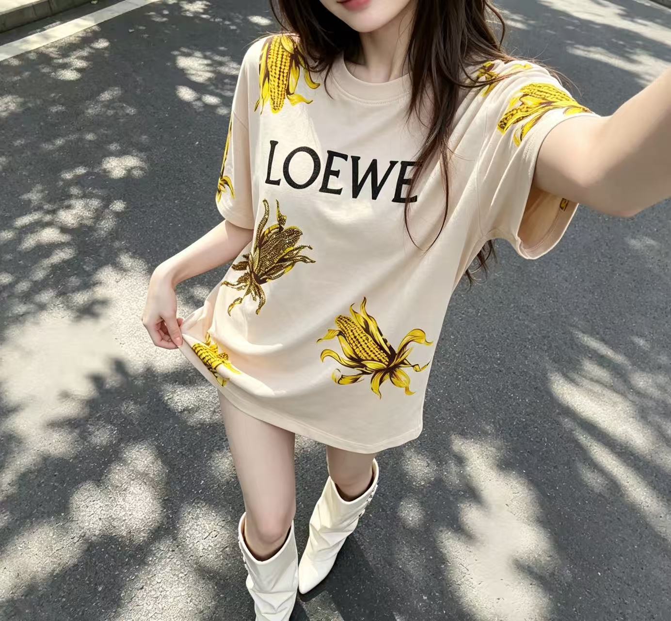 L0WEW ビーズ付きコーンTシャツ【50％割引+送料無料】
