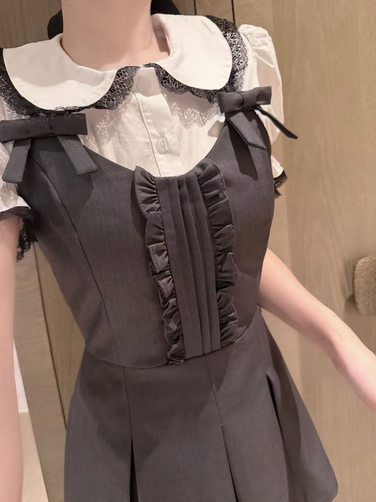 M1UM1U シャツ＋ドレス ツーピースセット【50％割引+送料無料】