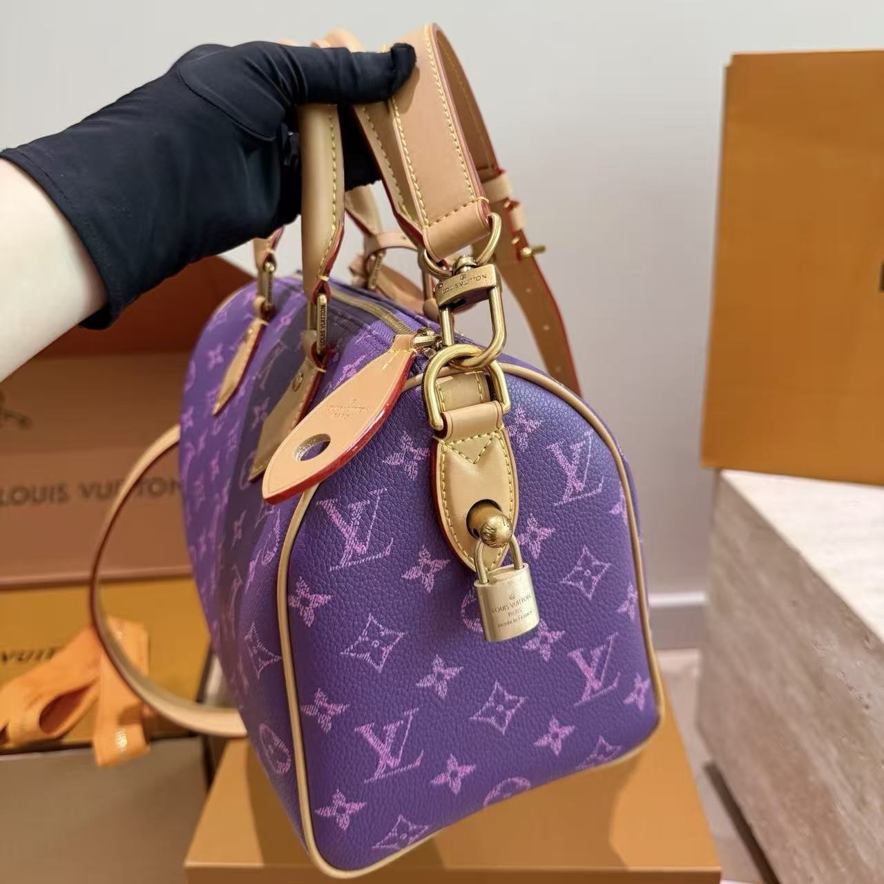 LV Speedy紫色のハンドバッグ【50％割引+送料無料】