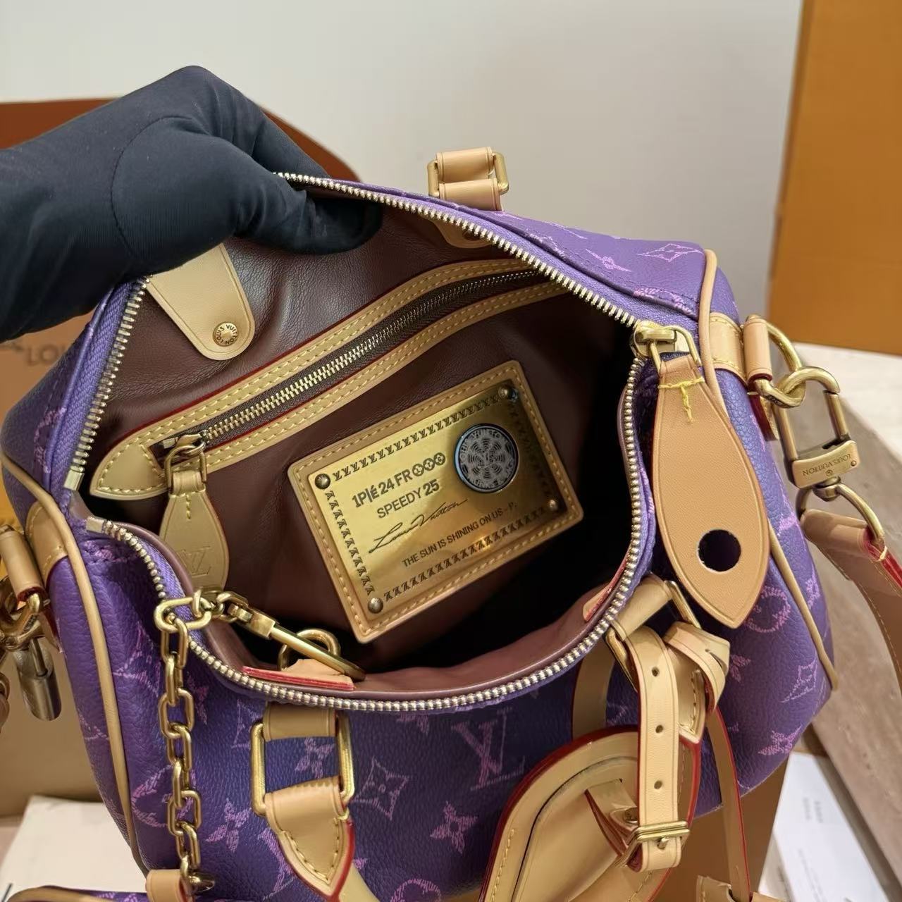 LV Speedy紫色のハンドバッグ【50％割引+送料無料】