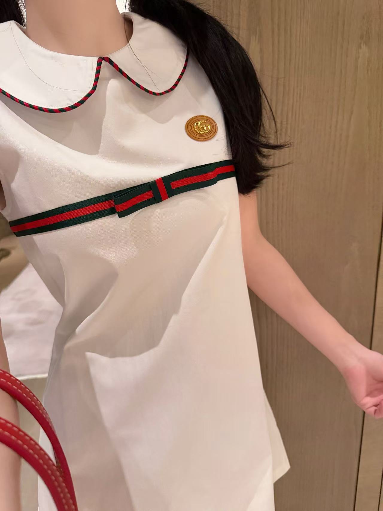 GUCC1 襟付きノースリーブドレス【50％割引+送料無料】